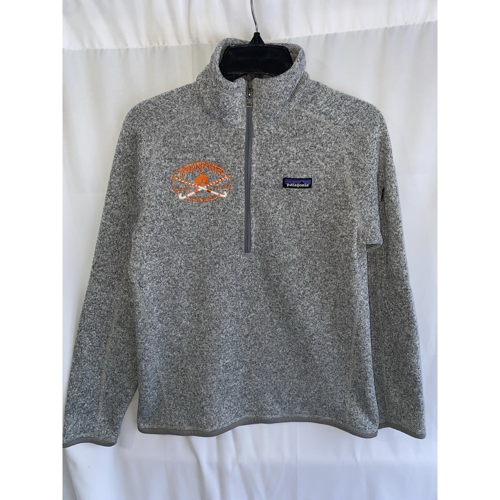 Patagonia Better Sweater 1/4 Zip Pullover Women's Medium Gray Fleece 25618 LOGO
